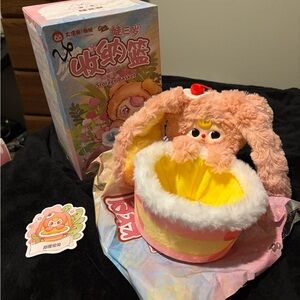 Baby Three Storage Basket with Pink and Yellow Accents